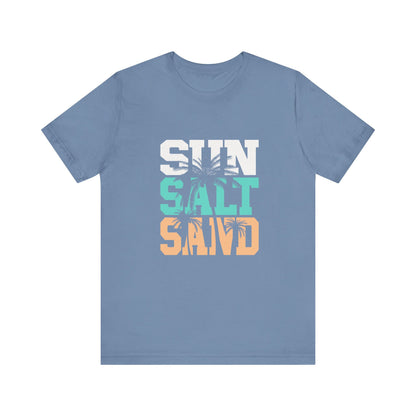 Sun Salt Sand Beach Shirt, Summer Ocean Vacation T-Shirt, Coastal Surf Lover Gift - PopCultureByDesign36