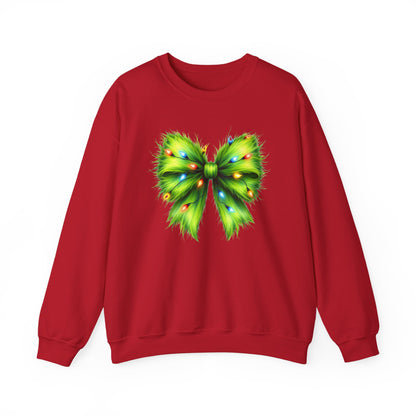 Christmas Bow Sweatshirt, Funny Holiday Sweatshirt, Coquette Christmas Bow - PopCultureByDesign36