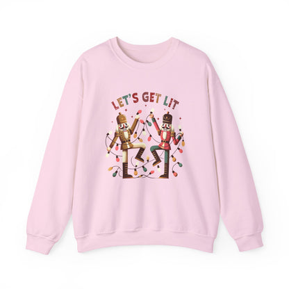 Let's get lit sweatshirt , Funny nutcracker Christmas shirt, Funny nutcracker - PopCultureByDesign36