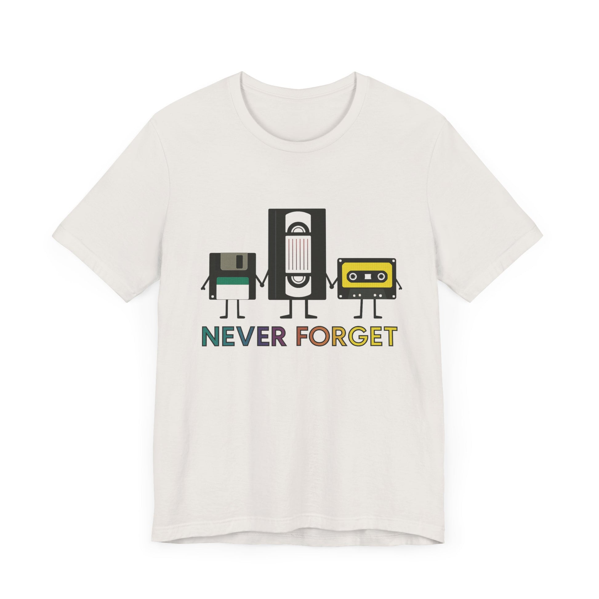 Retro VHS & Cassette Tape Unisex Tee, Vintage Never Forget T-Shirt - PopCultureByDesign36