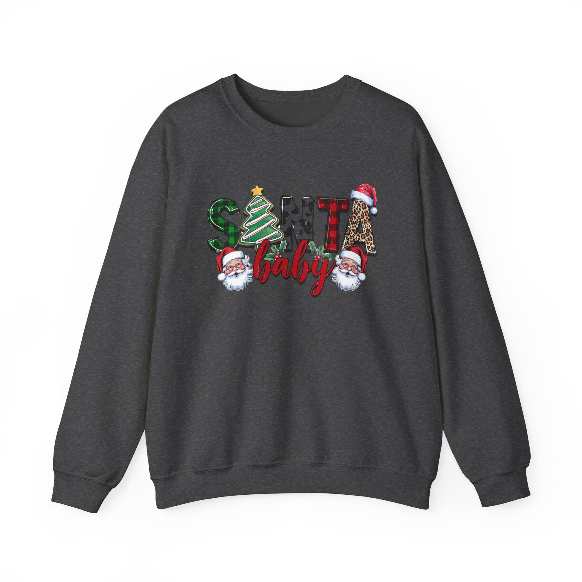 Santa Baby Sweatshirt, Merry Christmas Sweater, Retro Santa Sweatshirt - PopCultureByDesign36