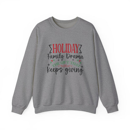Holiday Family Drama The Gift That Keeps Giving Sweatshirt, Family Matching - PopCultureByDesign36