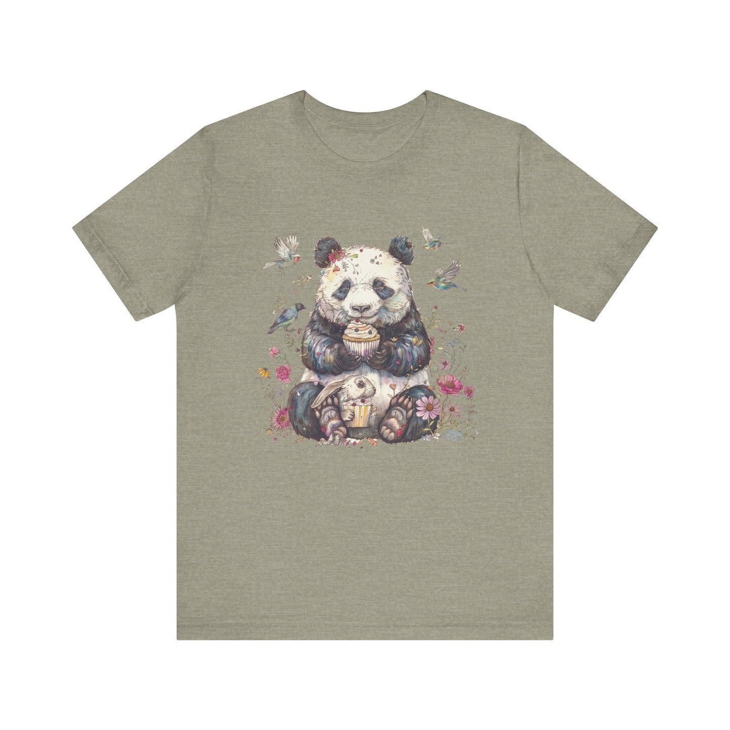 Cute Panda Eating Cupcake Shirt, Panda Tshirt Girls, Panda Lover Shirt - PopCultureByDesign36