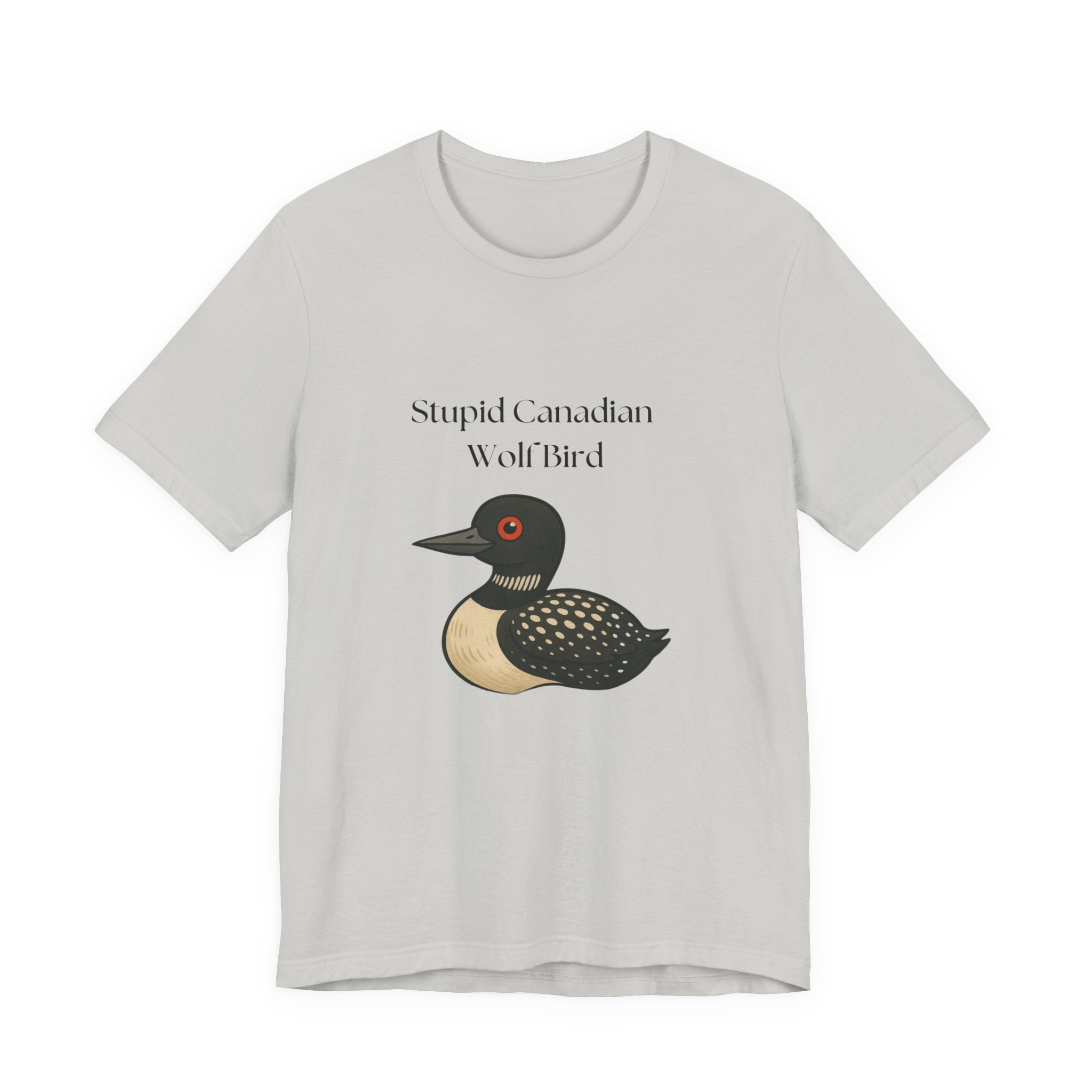 Funny Hockey Shirt — "Stupid Canadian Wolf Bird" Tee by PopCultureByDesign36