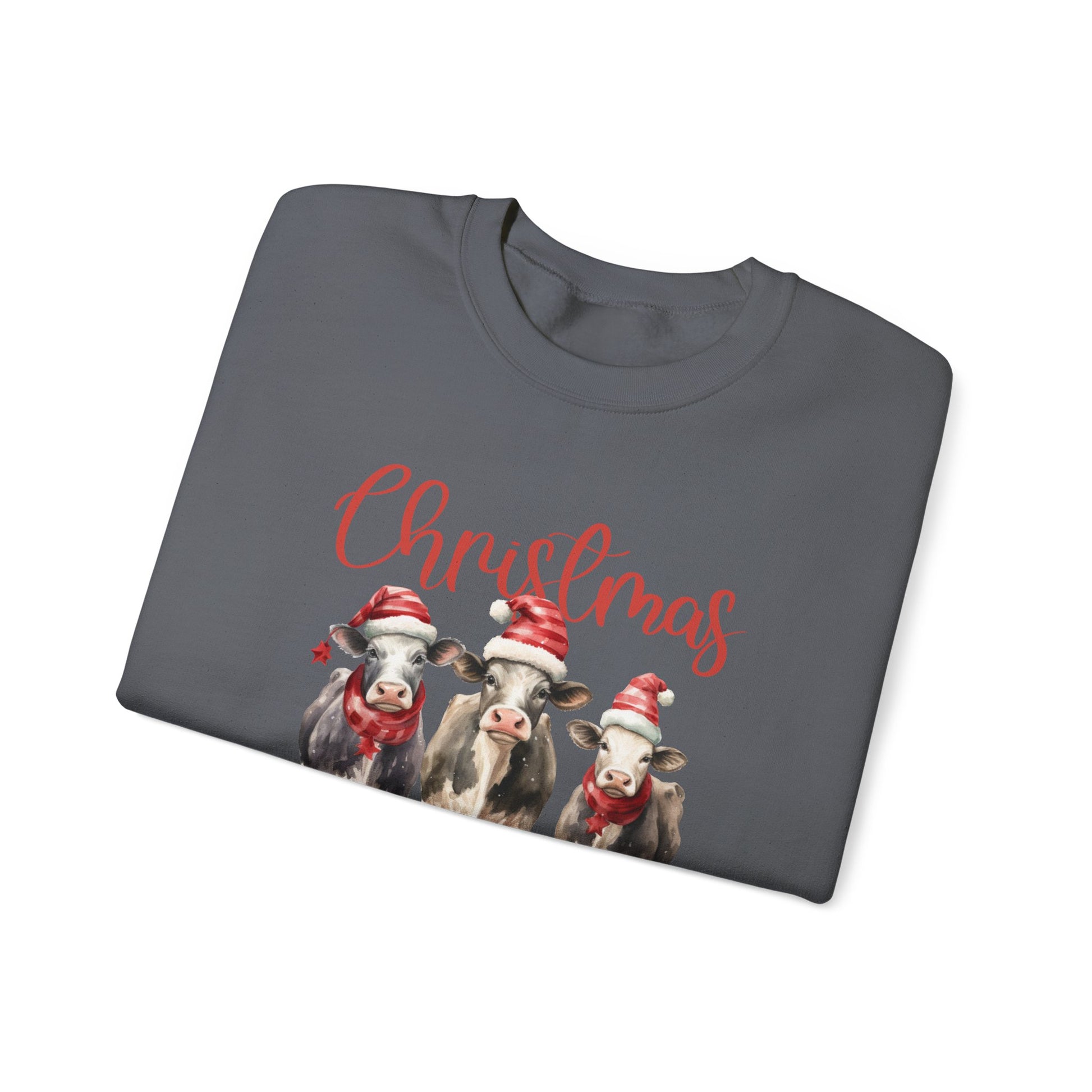 Christmas In The Barn, Cute Cow Christmas shirt, Country Farm Christmas Sweatshirt - PopCultureByDesign36