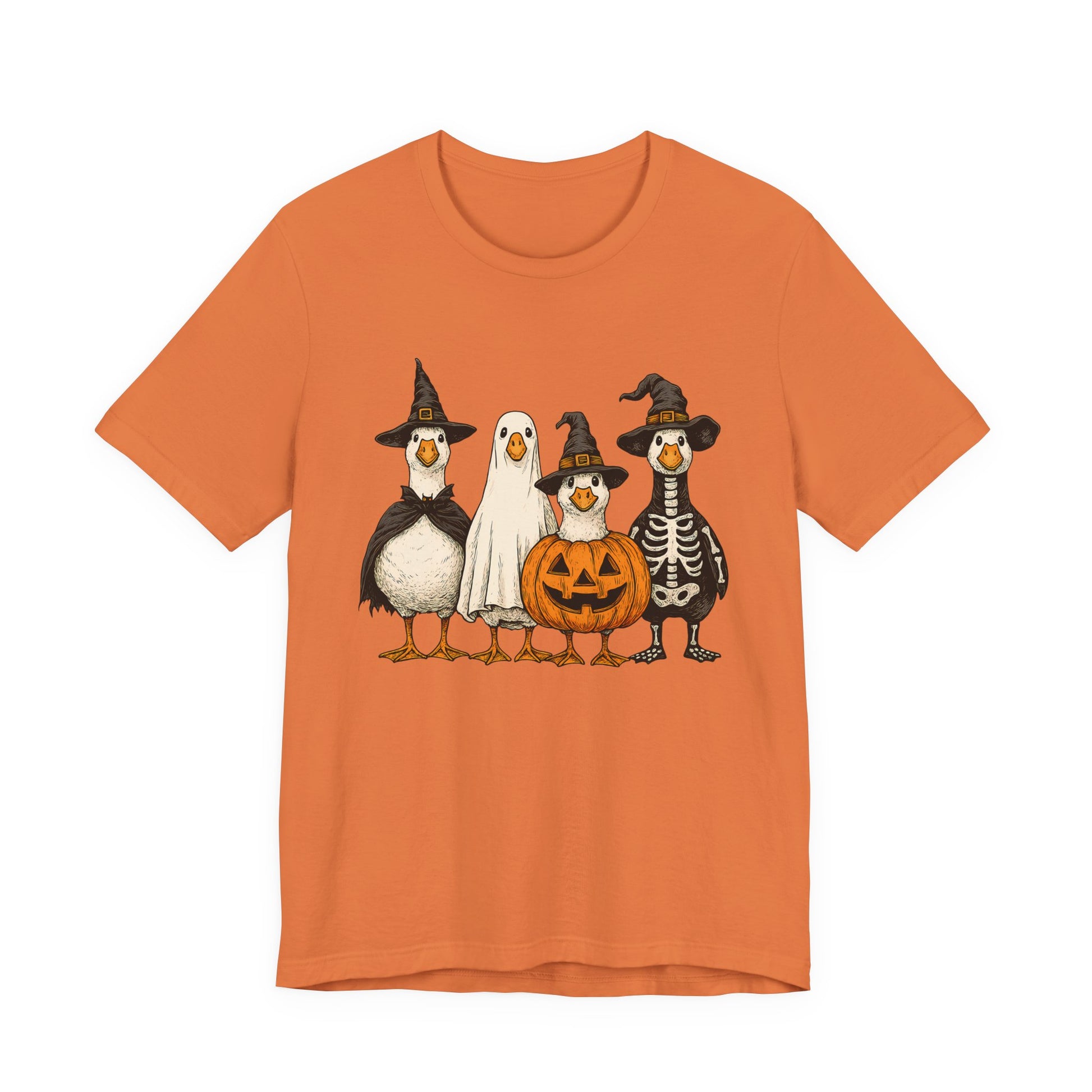 Duck Halloween Tee, Funny Halloween Duck Shirt, Quirky Bird Top - PopCultureByDesign36