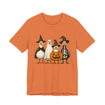 Duck Halloween Tee, Funny Halloween Duck Shirt, Quirky Bird Top - PopCultureByDesign36