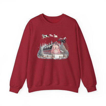 Christmas on the Farm Sweatshirt, Santa Tractor Farmhouse Tee - PopCultureByDesign36