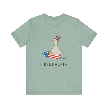 Firequacker Shirt, Funny Fourth Of July Shirt, Funny Goose Shirt - PopCultureByDesign36