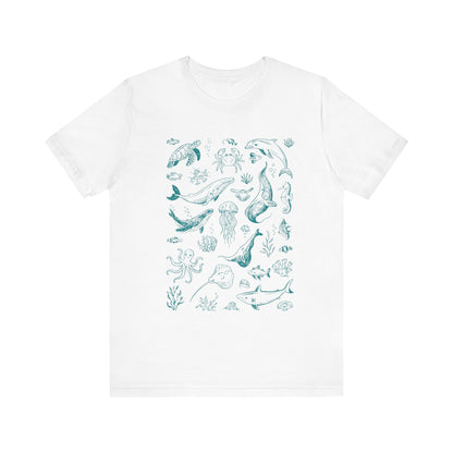 Vintage Ocean Tattoo Style T-Shirt, Retro Ocean Shirt, Ocean Shirt For Men - PopCultureByDesign36