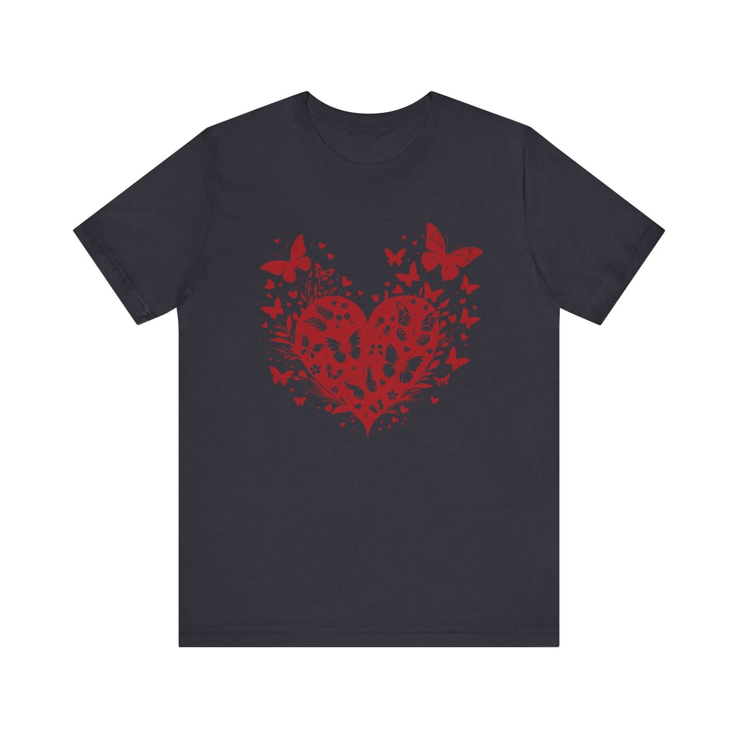 Butterfly Heart Valentines Day Shirt, Butterfly Valentine Tee, Cute Heart T-Shirt - PopCultureByDesign36