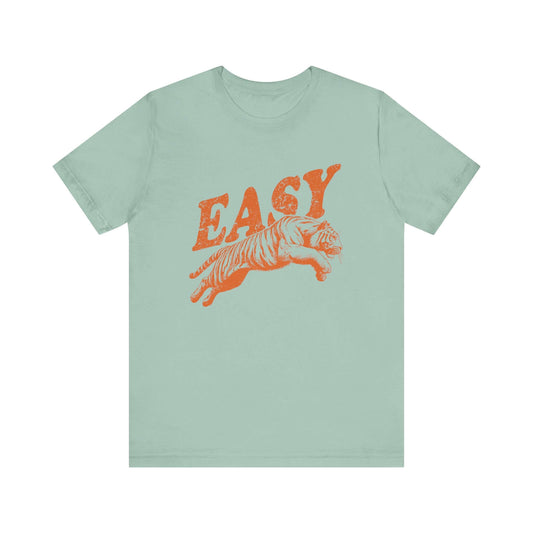 Easy Orange Tiger Shirt, Retro Boho Tee, Hippie Clothes, Indie Shirt - PopCultureByDesign36