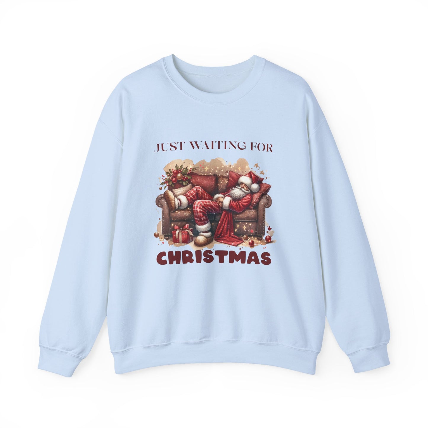 Just Waiting For Christmas Sweatshirt,Santa Clause Shirt ,Funny Christmas Shirt - PopCultureByDesign36