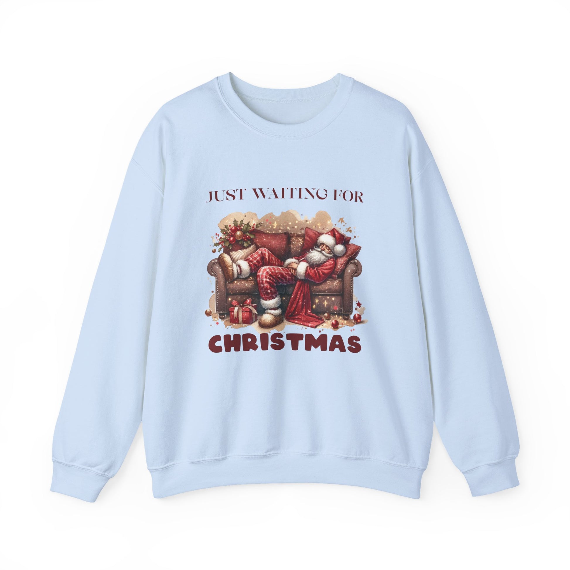 Just Waiting For Christmas Sweatshirt,Santa Clause Shirt ,Funny Christmas Shirt - PopCultureByDesign36