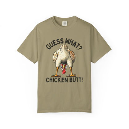 Funny Guess What Chicken Butt Humorous Chicken Lover Tee, Dad Joke Shirt - PopCultureByDesign36