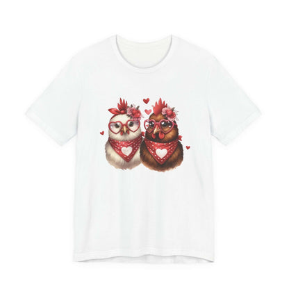 Valentines Day Farm Chickens Shirt, Valentine Farm Shirt, Chicken Shirt - PopCultureByDesign36