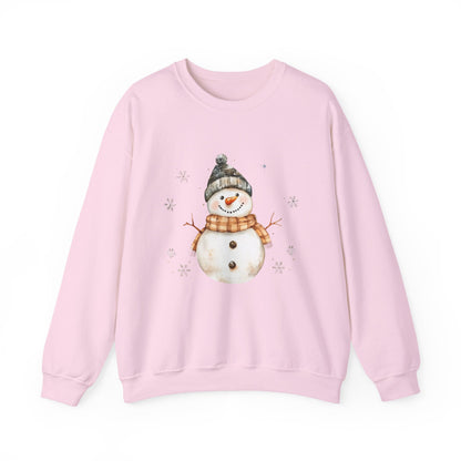 Snowman Crewneck Sweatshirt, Winter Holiday Jumper, Christmas Snowman Sweater, Festive Winter Apparel, Cute Winter Pullover