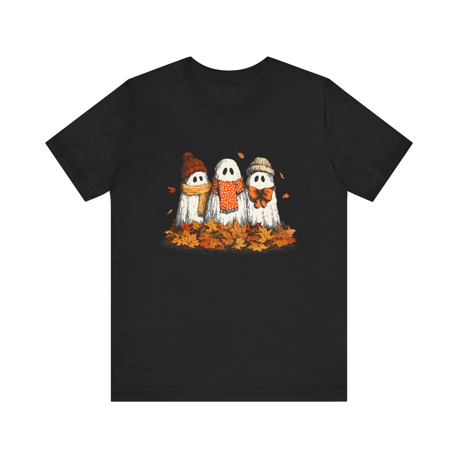 Cute Fall Ghosts Tee, Halloween T-Shirt, Ghost Graphic Tee - PopCultureByDesign36