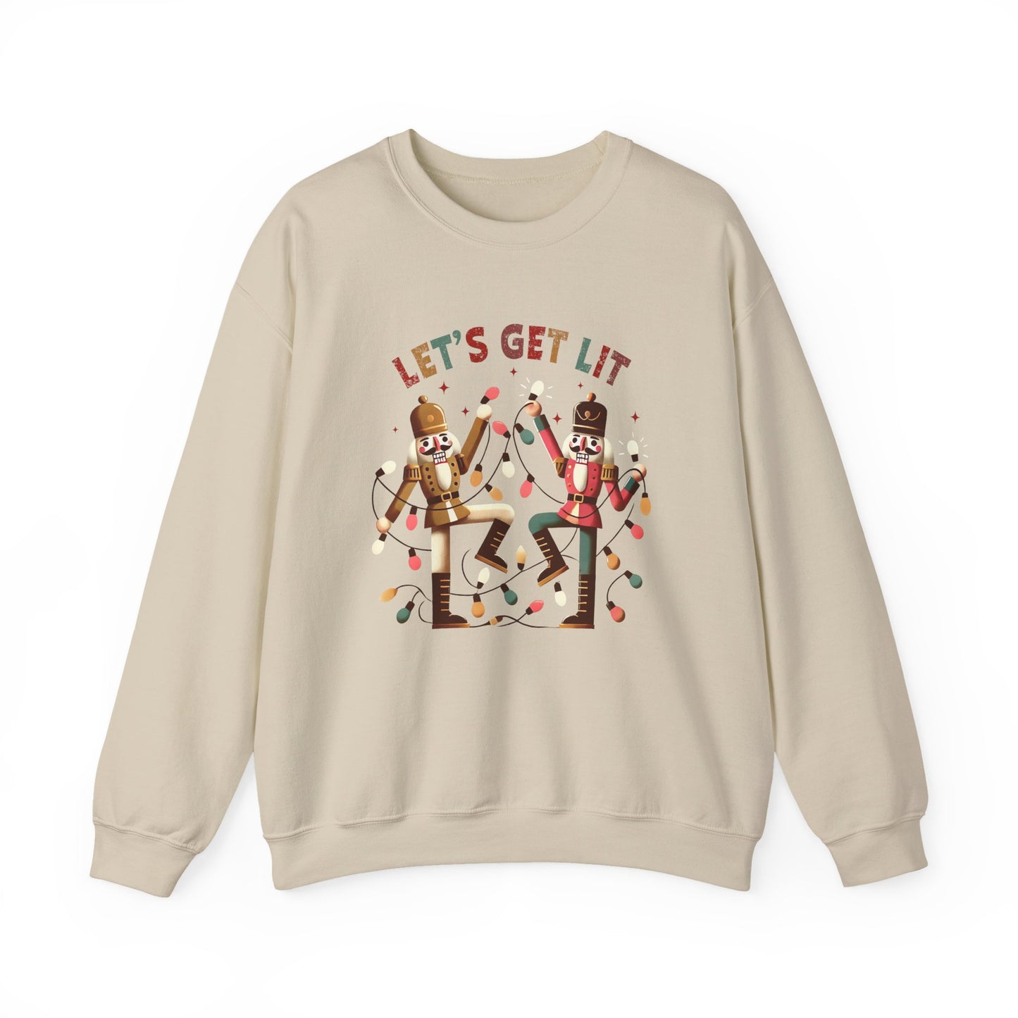 Let's get lit sweatshirt , Funny nutcracker Christmas shirt, Funny nutcracker - PopCultureByDesign36