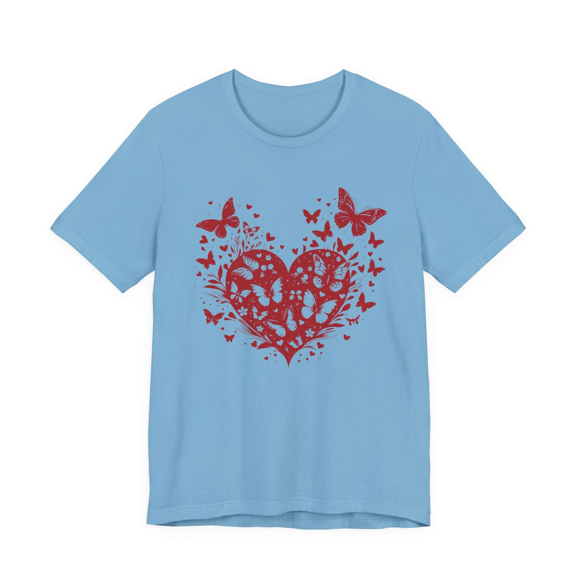 Butterfly Heart Valentines Day Shirt, Butterfly Valentine Tee, Cute Heart T-Shirt - PopCultureByDesign36
