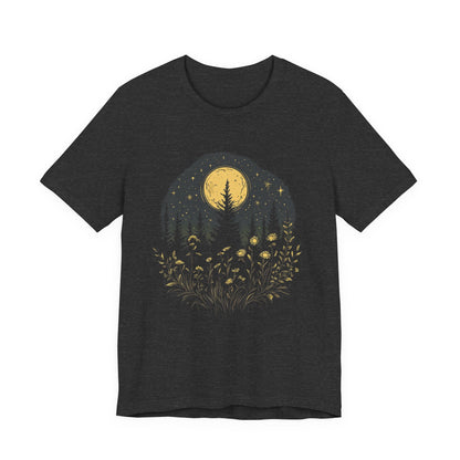 Mystic Moon And Flowers Shirt, Mystical Moon Phase Shirt, Boho Vintage Moon - PopCultureByDesign36