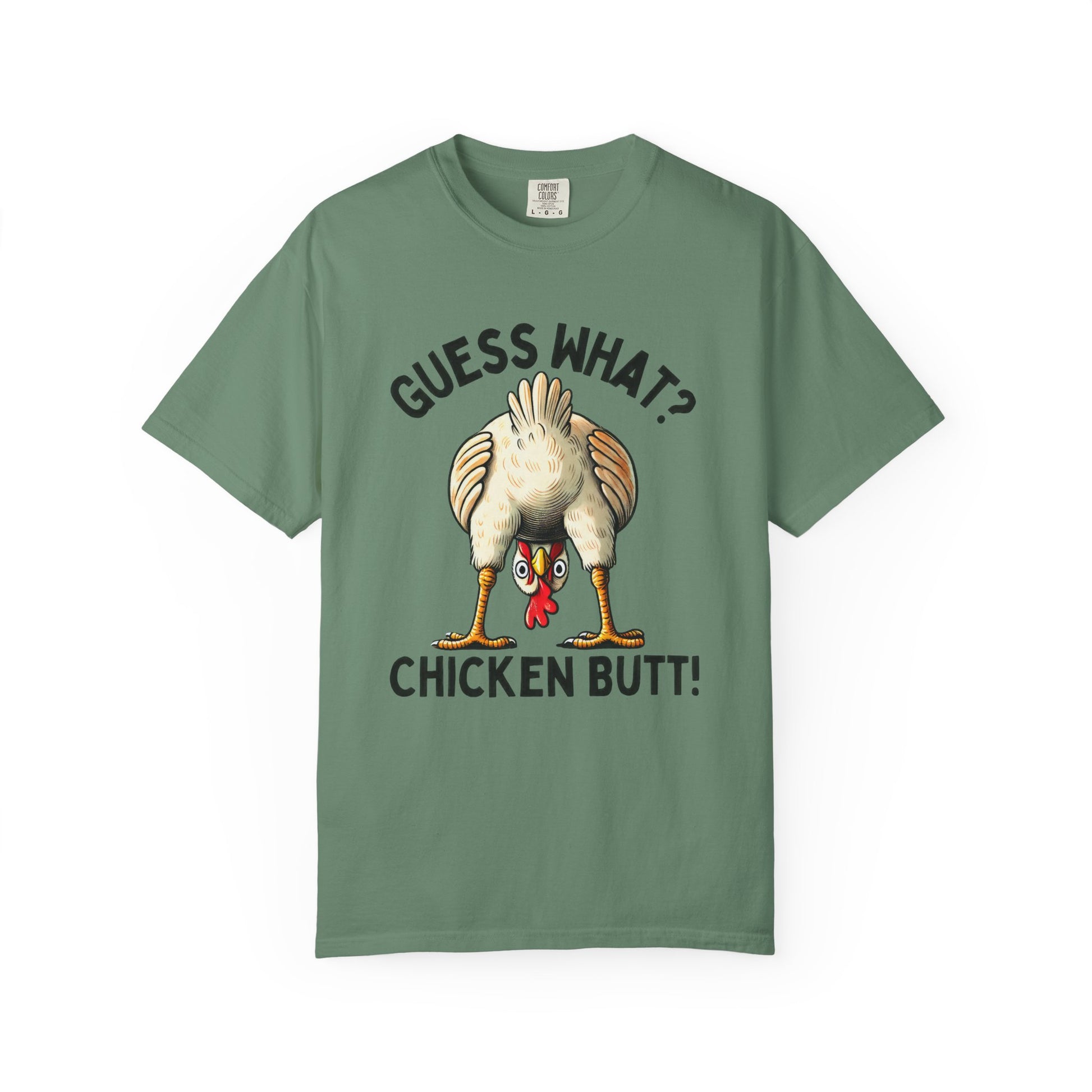 Funny Guess What Chicken Butt Humorous Chicken Lover Tee, Dad Joke Shirt - PopCultureByDesign36