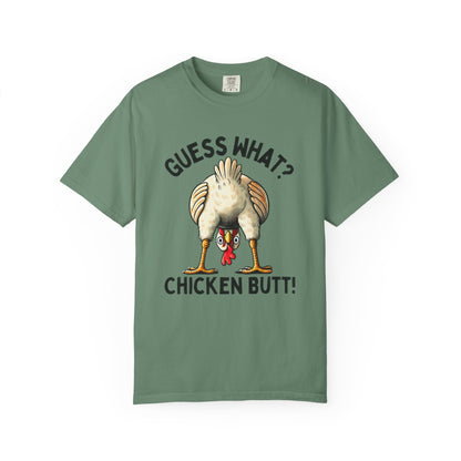 Funny Guess What Chicken Butt Humorous Chicken Lover Tee, Dad Joke Shirt - PopCultureByDesign36