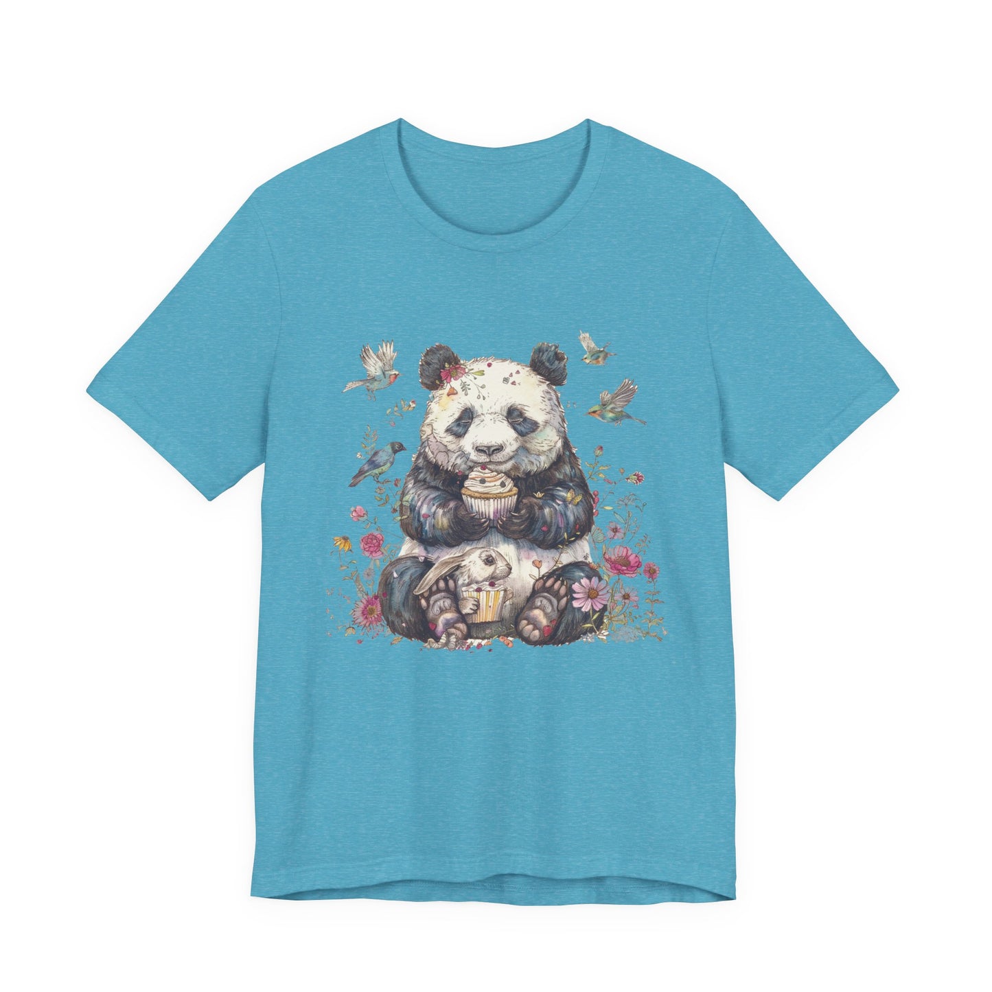 Cute Panda Eating Cupcake Shirt, Panda Tshirt Girls, Panda Lover Shirt - PopCultureByDesign36