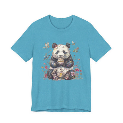 Cute Panda Eating Cupcake Shirt, Panda Tshirt Girls, Panda Lover Shirt - PopCultureByDesign36