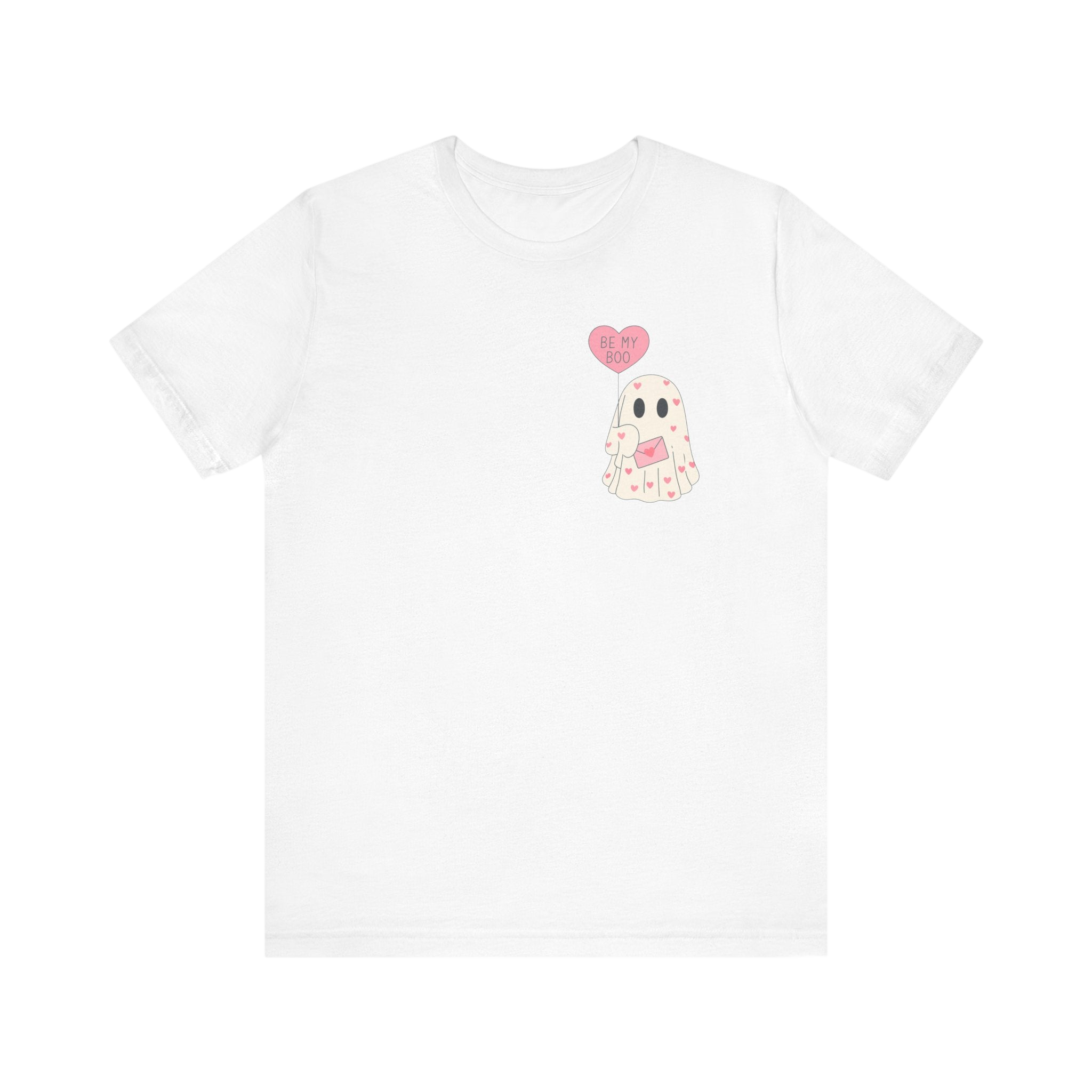 Valentine's 'Be My Boo' Ghost Tee — Cute Ghost Holding 'Be Mine' Balloon by PopCultureByDesign36