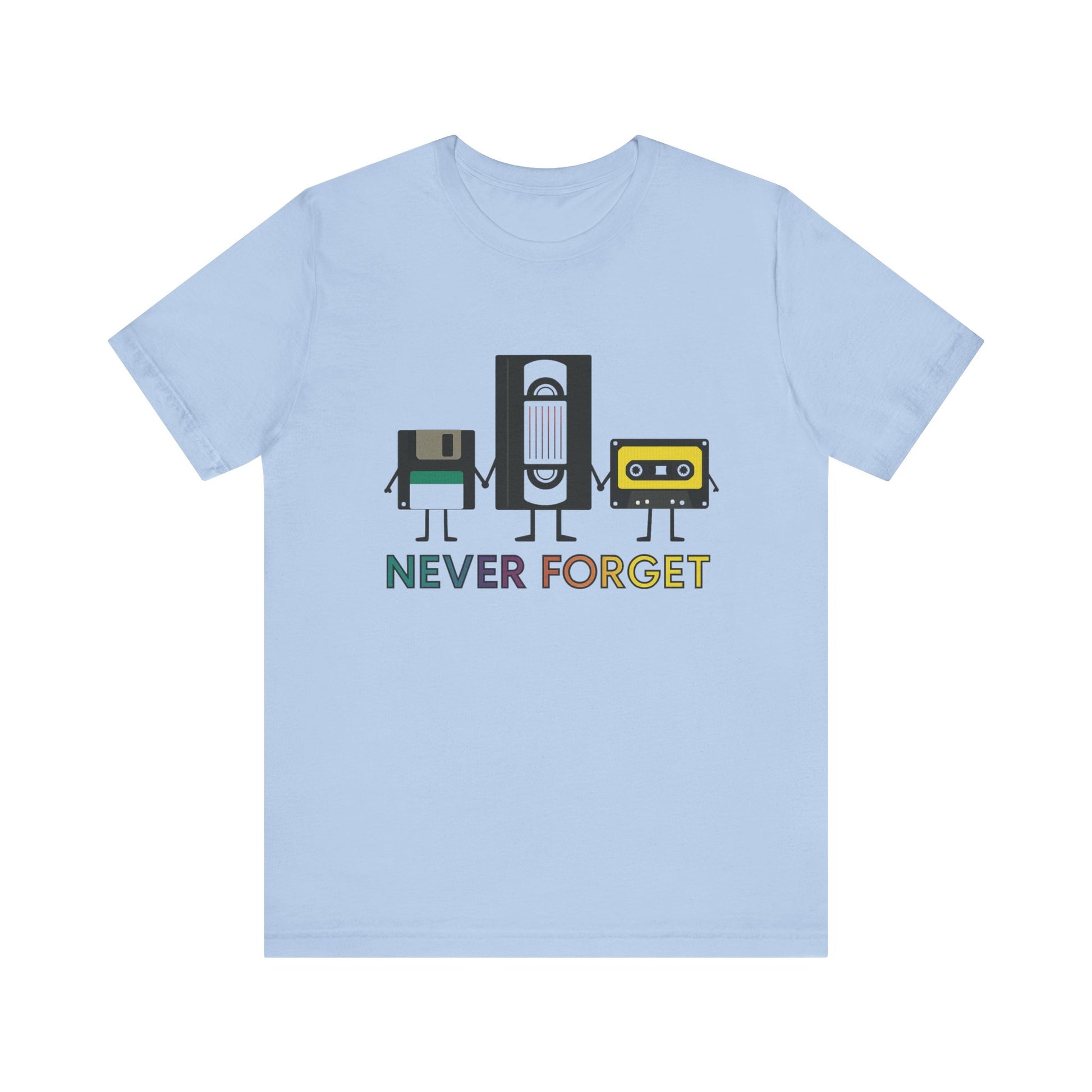 Retro VHS & Cassette Tape Unisex Tee, Vintage Never Forget T-Shirt - PopCultureByDesign36