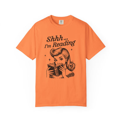 Shh I'm reading Comfort Colors® Unisex T-shirt, Book Lover Tee - PopCultureByDesign36