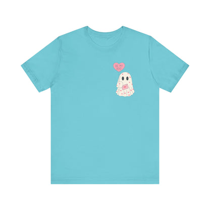 Valentine's 'Be My Boo' Ghost Tee — Cute Ghost Holding 'Be Mine' Balloon