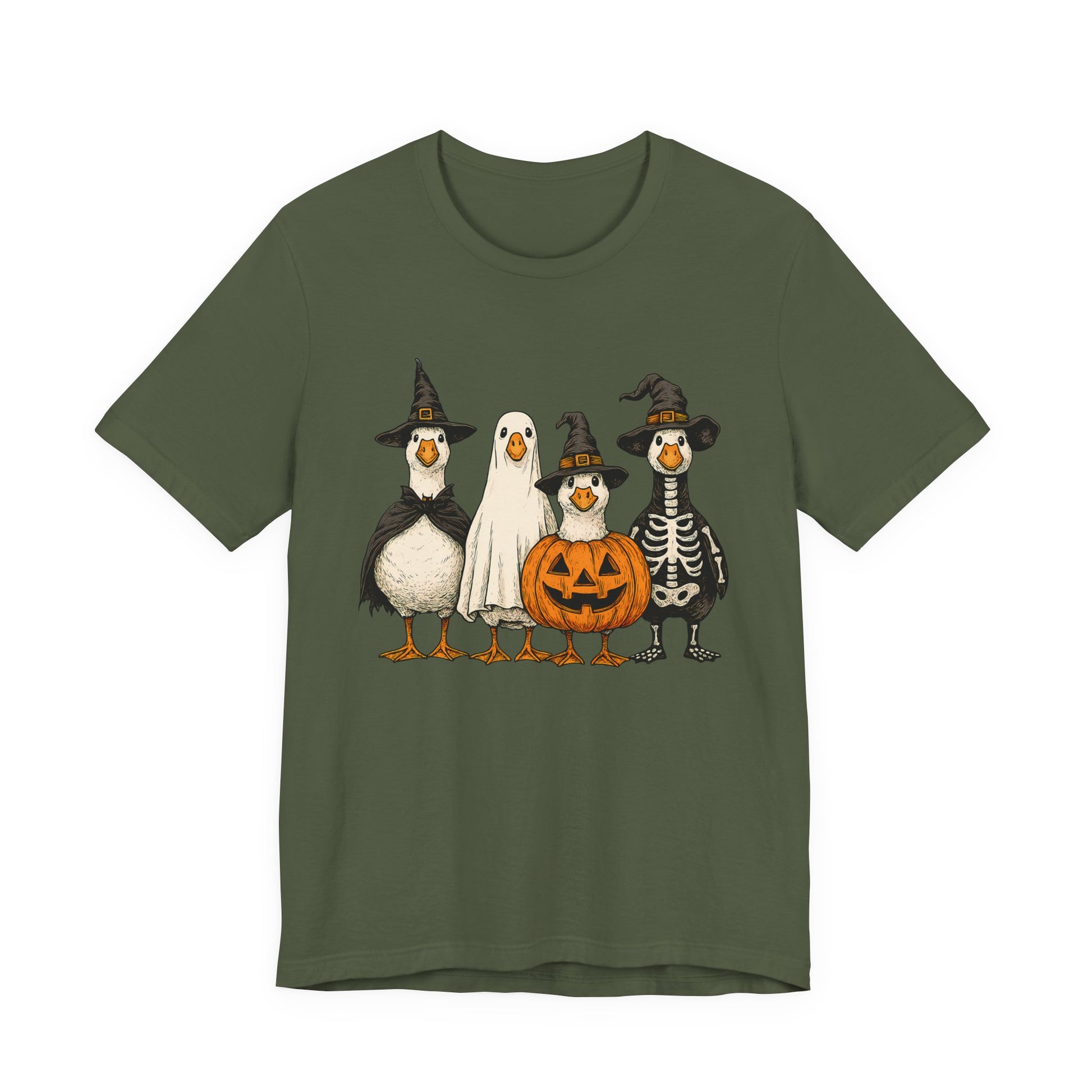 Duck Halloween Tee, Funny Halloween Duck Shirt, Quirky Bird Top - PopCultureByDesign36