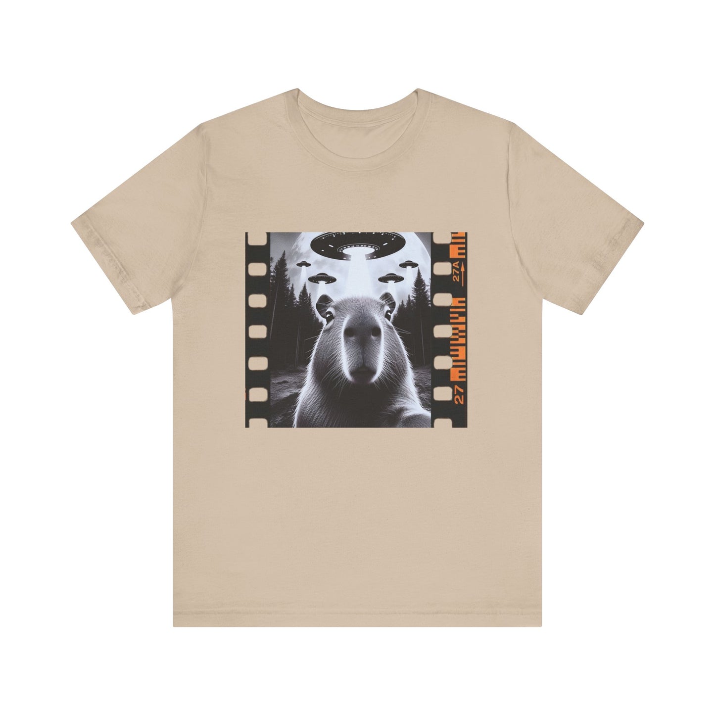 Capybara UFO Funny Tshirt, Cool Capybaras Meme T-Shirt, Alien Abduction Gift Tee - PopCultureByDesign36