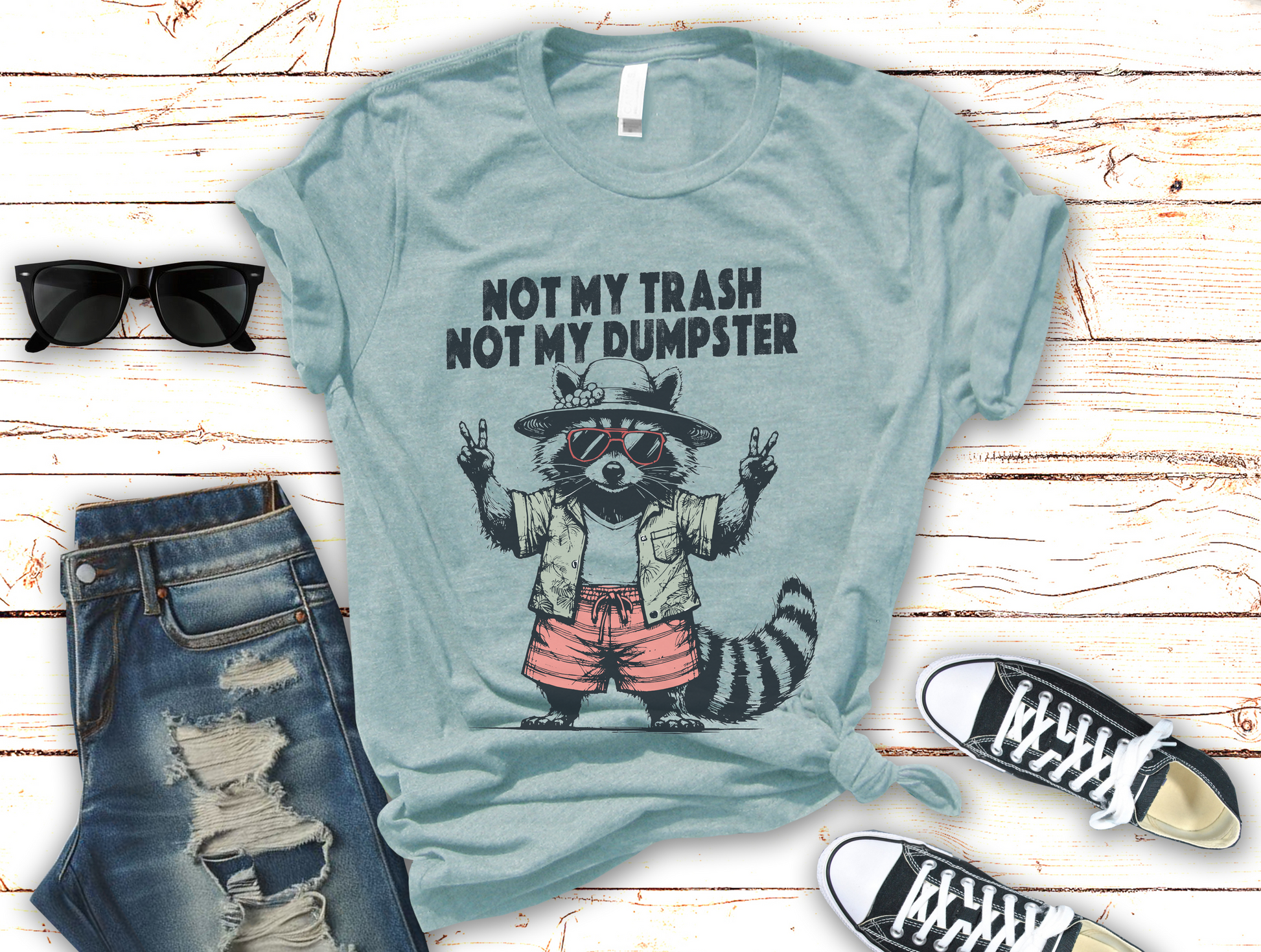 Funny Raccoon Shirt, Cute Baby Raccoon Shirt, Trashy Raccoon Shirt - PopCultureByDesign36