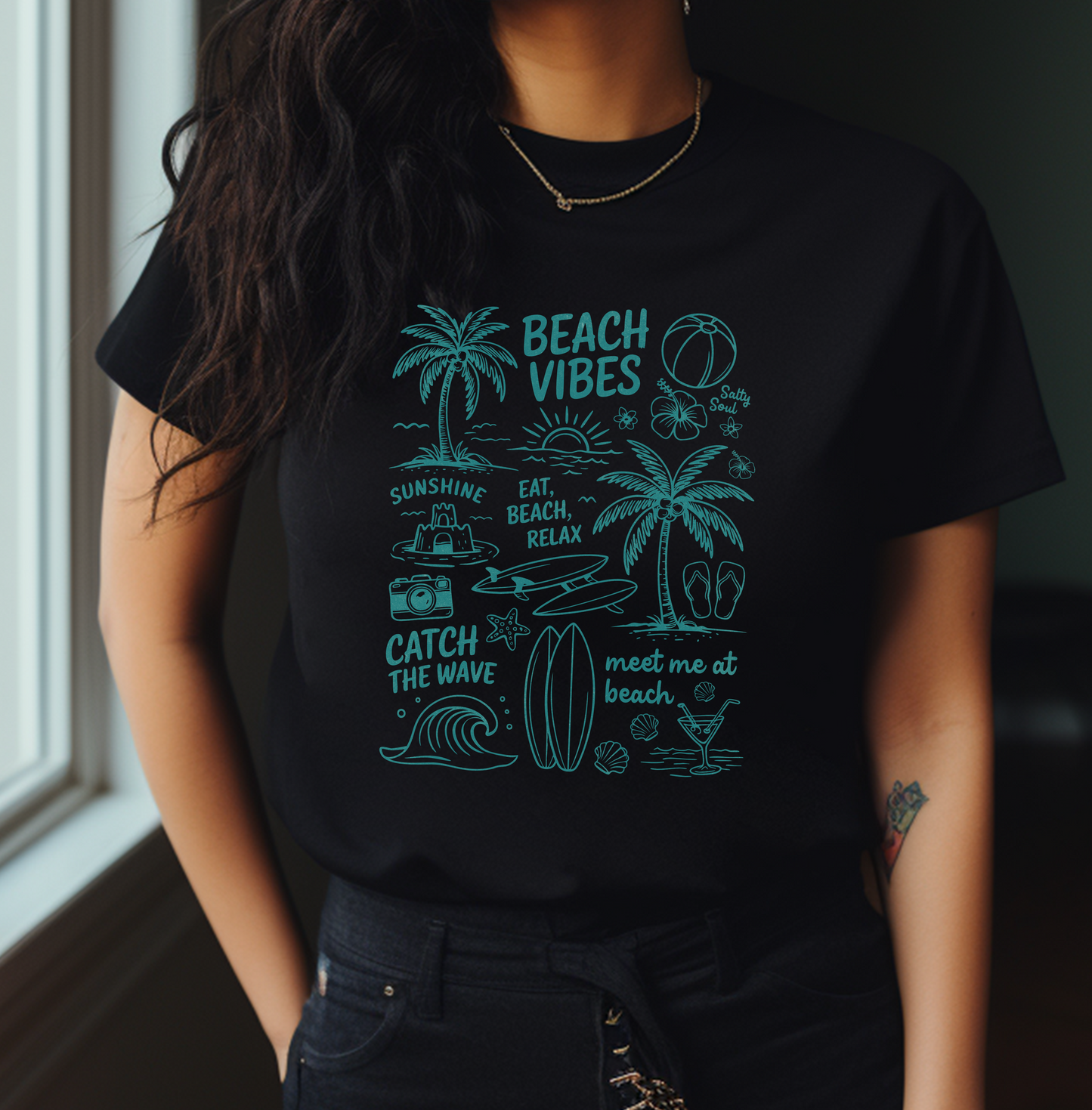 Beach Vibes Shirt, Ocean Lover Shirt, Summer T-Shirt, Sea Life Top - PopCultureByDesign36