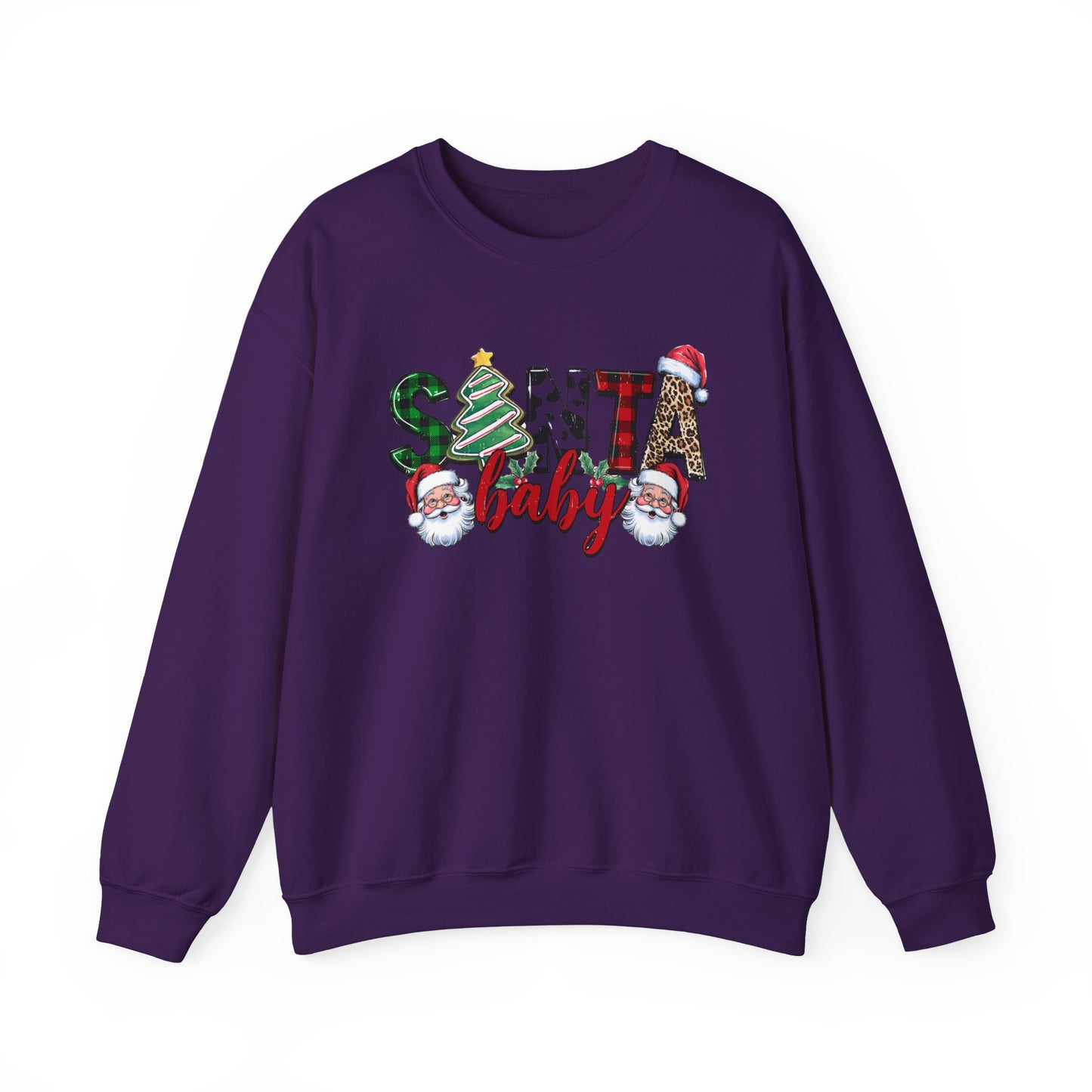Santa Baby Sweatshirt, Merry Christmas Sweater, Retro Santa Sweatshirt - PopCultureByDesign36
