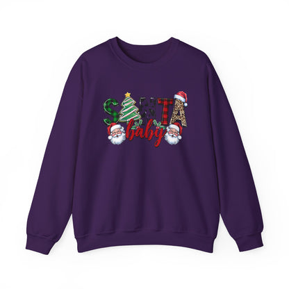 Santa Baby Sweatshirt, Merry Christmas Sweater, Retro Santa Sweatshirt - PopCultureByDesign36