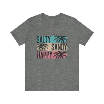 Salty Sandy Happy T-Shirt, Sandy Toes Salty Breeze Tee - PopCultureByDesign36