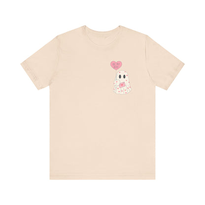 Valentine's 'Be My Boo' Ghost Tee — Cute Ghost Holding 'Be Mine' Balloon