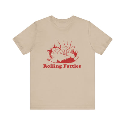 Rolling Fatties Cat TShirt, Funny Cat Graphic Shirt, Cat Lovers Gift - PopCultureByDesign36