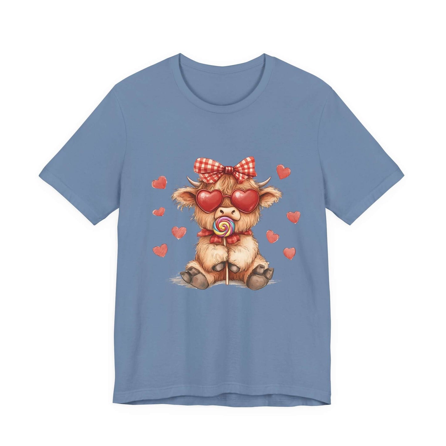 Valentines Highland Cow Shirt, Highland Cow Valentines Shirt, Cow Lover - PopCultureByDesign36