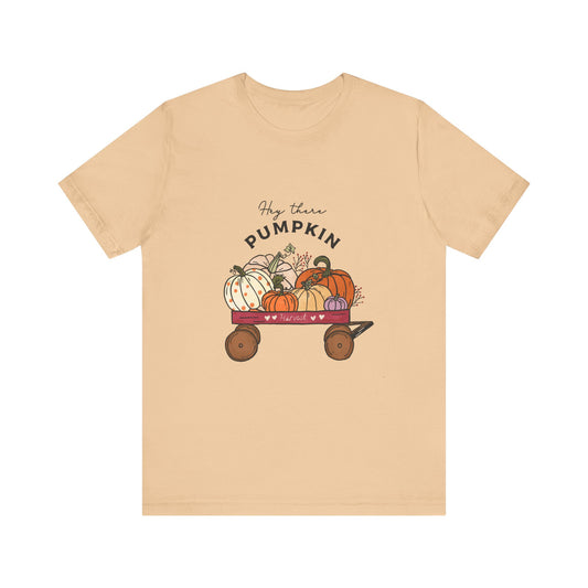 Hey There Pumpkin Unisex Tee, Autumn Halloween Pumpkin T-Shirt - PopCultureByDesign36