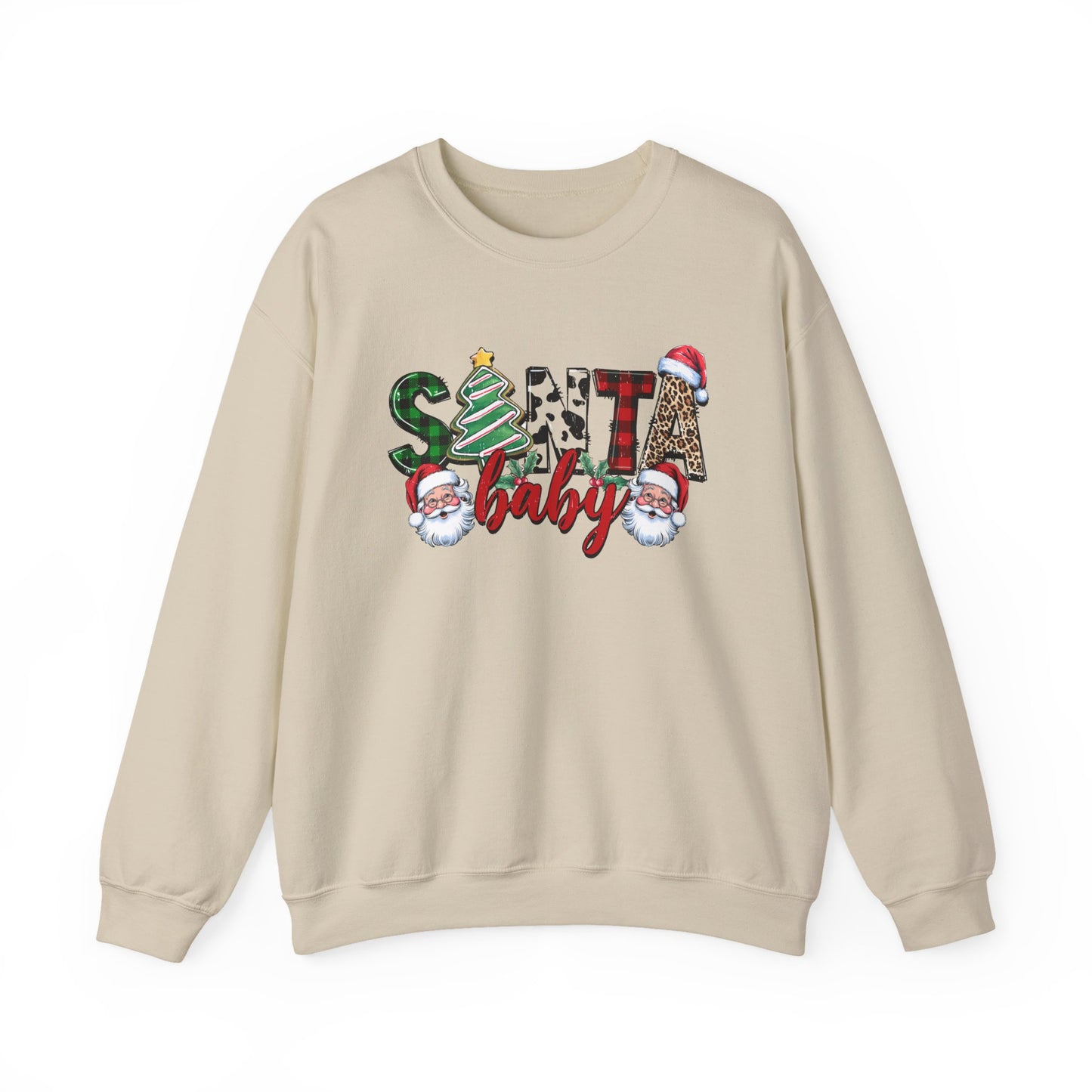Santa Baby Sweatshirt, Merry Christmas Sweater, Retro Santa Sweatshirt - PopCultureByDesign36