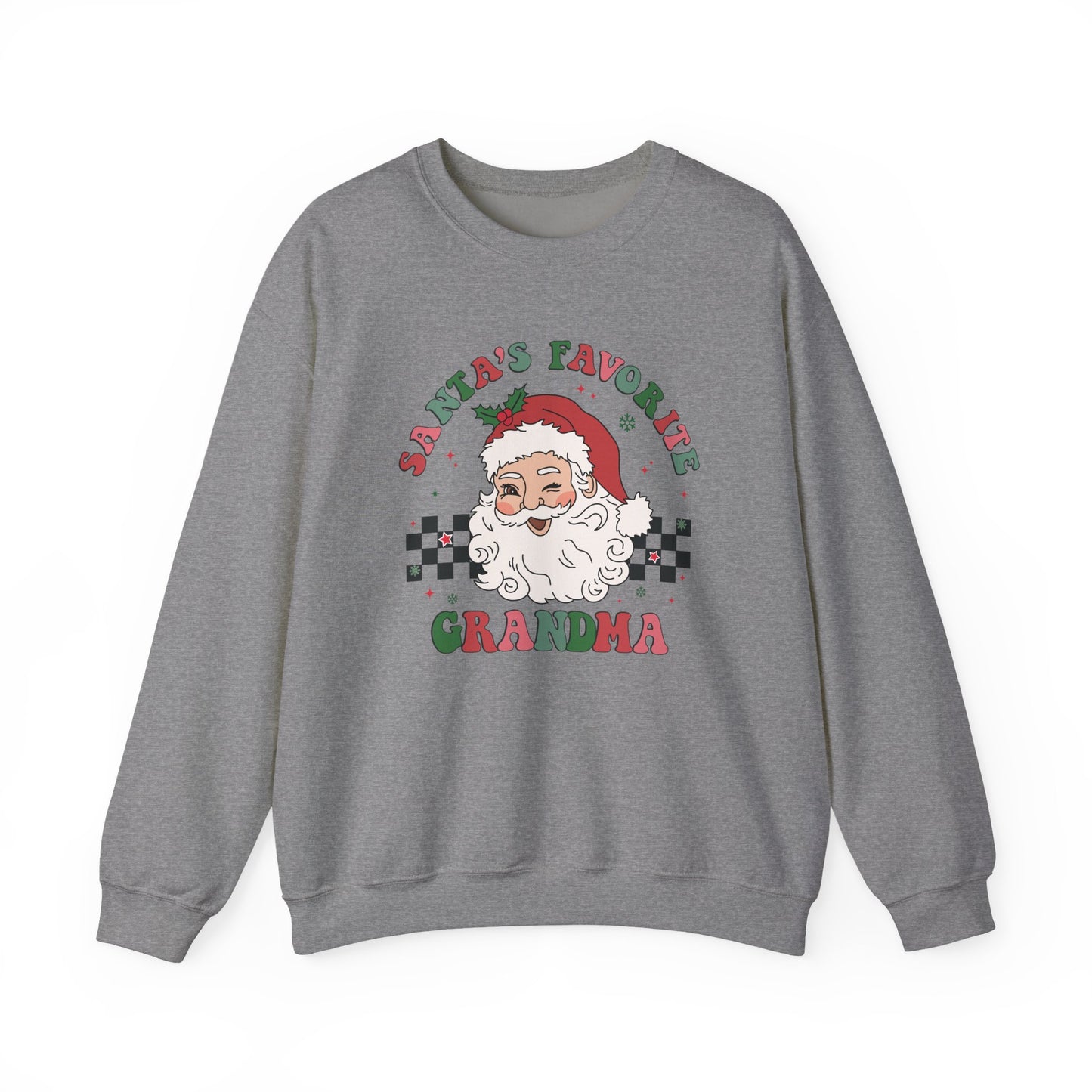 Santas Favorite Grandma, Retro Santa Sweater, Retro Santa Claus Sweatshirt - PopCultureByDesign36