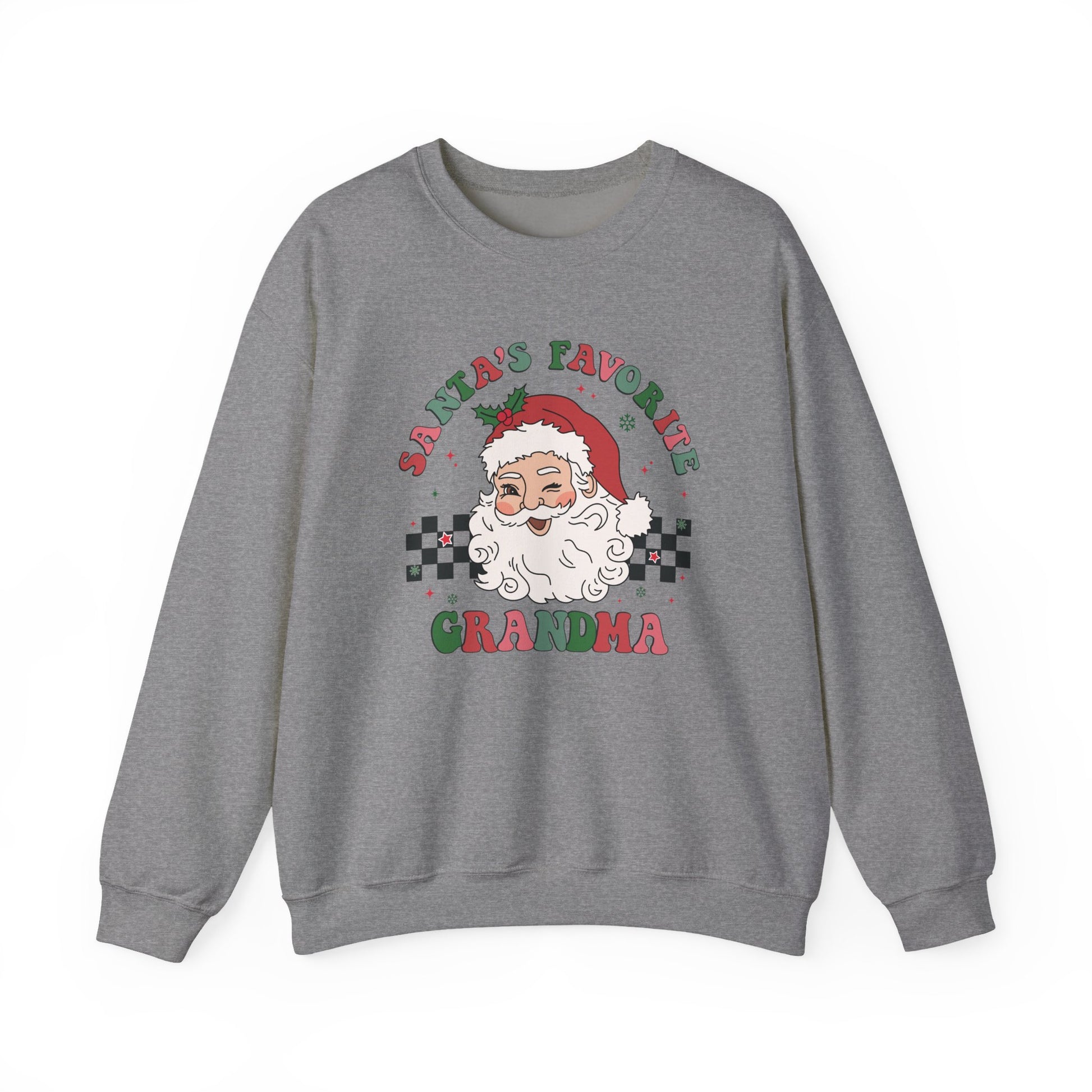 Santas Favorite Grandma, Retro Santa Sweater, Retro Santa Claus Sweatshirt - PopCultureByDesign36
