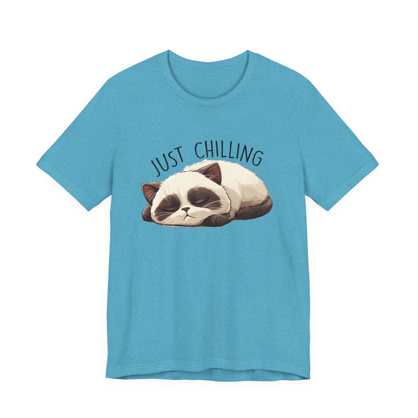 Just Chilling, Lazy Cat Shirt, Cute Cat Shirt, Cat Lover Gift, Funny Cat Shirt - PopCultureByDesign36