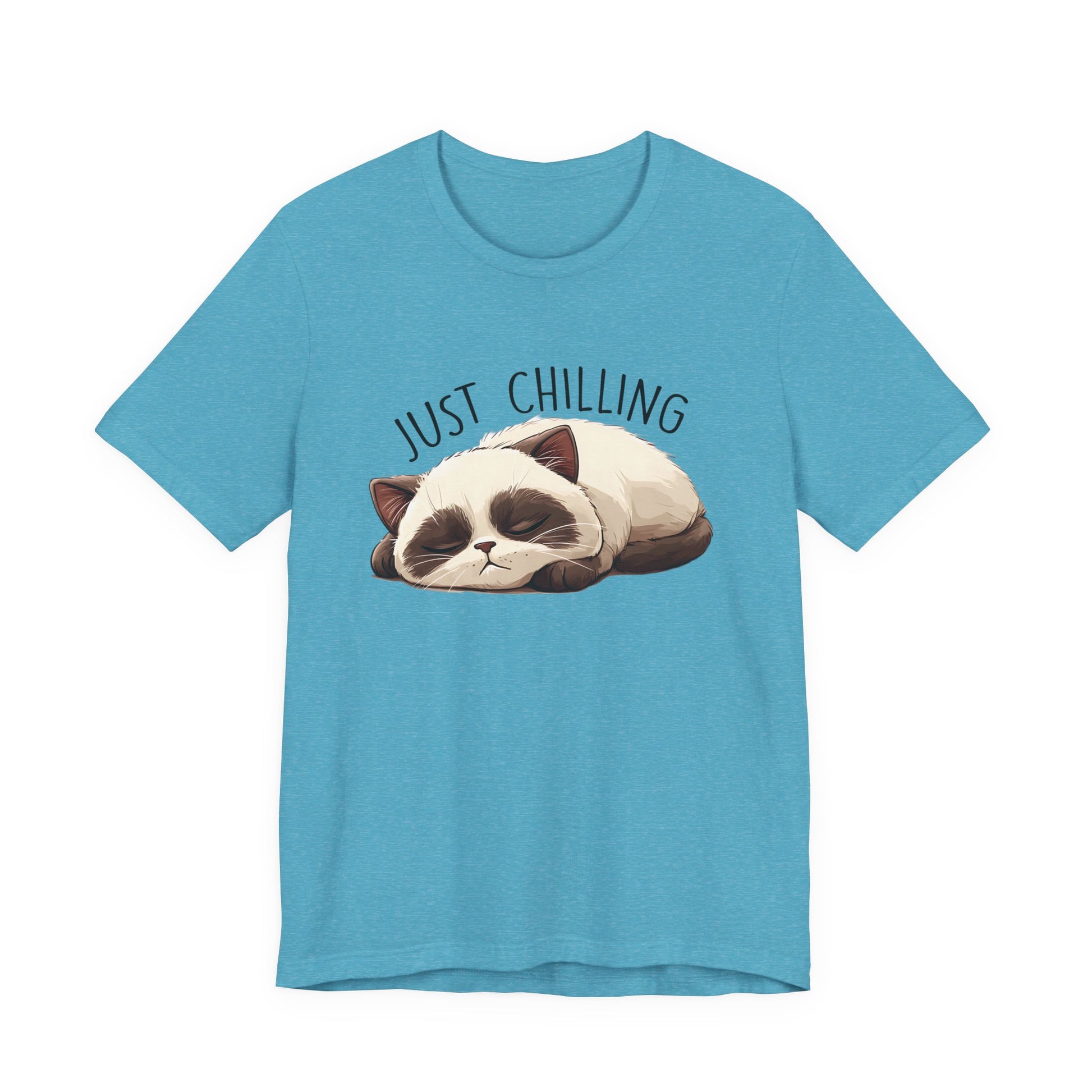 Just Chilling, Lazy Cat Shirt, Cute Cat Shirt, Cat Lover Gift, Funny Cat Shirt - PopCultureByDesign36