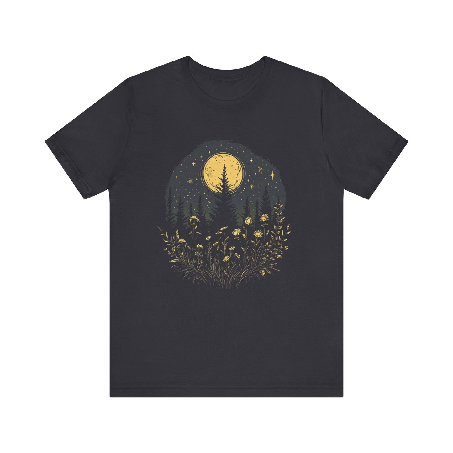 Mystic Moon And Flowers Shirt, Mystical Moon Phase Shirt, Boho Vintage Moon - PopCultureByDesign36